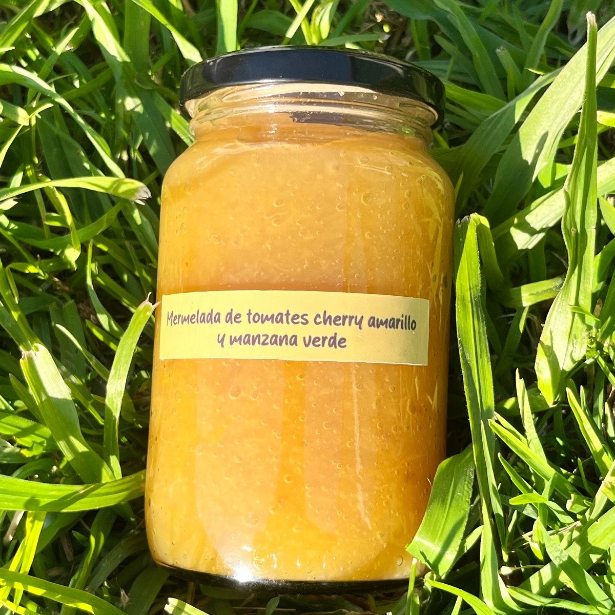 Mermelada de tomate cherry amarillo y manzana verde