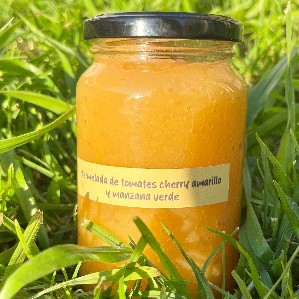 Mermelada de tomate cherry amarillo y manzana verde